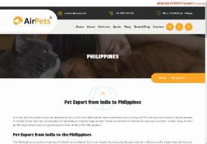 Pet Export from India to Philippines - Are you thinking about moving internationally with your beloved pet and wondering how to relocate? You know how stressful and immense it can be! From figuring out logistics to adhering to various regulations. There are numerous factors to take into account. In this blog, we will go through the process of exporting pets from India to the Philippines.  