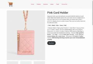 Pink Card Holder - Pink Card Holder: Add a pop of color to your essentials. This sleek accessory offers practicality with a touch of style, perfect for the fashion-forward individual. Elevate your organization with this vibrant card holder.