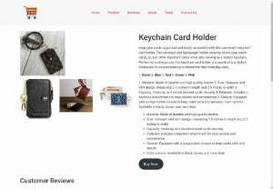Keychain Card Holder - Keychain Card Holder: Practicality meets style. This versatile accessory keeps your cards secure and easily accessible, all while doubling as a sleek keychain. Elevate your organization with this compact and functional solution.