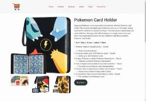 Pokemon Card Holder - Pokemon Card Holder: Safeguard your collection in style. This vibrant accessory offers practical organization and protection for your cherished cards. Elevate your gaming experience with this fun and functional Pokemon-themed holder.