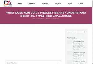 what is non voice process means - Non voice process means any task or activity that is carried out without the need for verbal communication. This could involve tasks such as data entry, email correspondence, chat support, or any other form of written communication. By utilizing non voice processes, companies can reduce the need for costly phone calls and streamline their operations. 