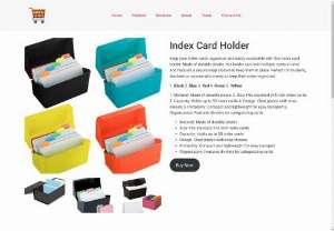 Index Card Holder - Index Card Holder: Keep your notes organized and accessible. This sleek accessory offers practical storage for index cards, ensuring efficiency and ease of access. Elevate your organization with this essential desk companion.