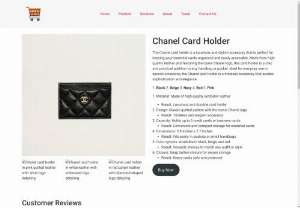 Chanel Card Holder - Chanel Card Holder: Exemplifying luxury and timeless elegance. Crafted with impeccable craftsmanship and premium materials, it&#039;s a statement accessory for the modern individual. Elevate your essentials with Chanel&#039;s iconic style.