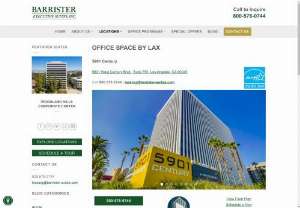 Office Space Rental LAX - Barrister Executive Suites provides turnkey office space, virtual offices, coworking, shared office spaces and meeting room facilities-all backed by professional telephone answering, reception services, conference room privileges, and mail handling.