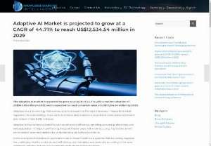 Adaptive AI Market is projected to reach US$12,534.54 million in 2029 - The Adaptive AI market is estimated to grow to US$12,534.54 million by 2029. The adaptive AI market is expanding as a result of the increasing efficiency and adaptability of autonomous and self-learning systems. Explore additional details by visiting our website. 