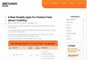 8 Must-Have Shopify Apps for Optimizing Product Feeds and Boosting Visibility - In the competitive landscape of e-commerce, maximizing visibility for your Shopify store is essential. One powerful strategy is leveraging product feed apps, which streamline the process of showcasing your products across various platforms. Here are the top eight Shopify apps for optimizing your product feeds and boosting visibility. 