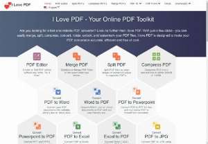 I Love PDF - Your Online PDF Toolkit - iLovePDF offers a simple way to handle PDF files. You can edit, divide, combine, compress, and alter PDFs according to your needs. Its easy-to-use interface and strong features suit individuals and groups alike for better PDF management. Moreover, iLovePDF offers all these features completely free of charge. iLovePDF is a complete online platform that meets all of your PDF demands. It lets you to easily convert PDFs to and from a variety of formats, including Word, Excel, PowerPoint and JPG