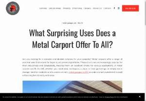 What Surprising Uses Does a Metal Carport Offer To All? - Maximize property functionality with metal garages in OKC: ideal for workshops, entertainment areas, efficient storage solutions, and solar energy options.