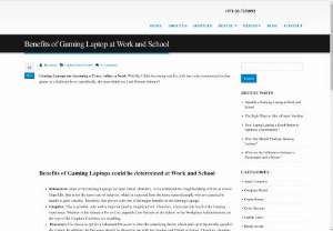 Benefits of Gaming Laptop at Work and School - In this blog, we are going to discuss the Benefits of gaming laptop at work and school. Dubai Laptop Rental Company offers Gaming Laptop Rental in Dubai. Contact us: 050-7559892 for Hire Gaming Laptops in UAE.