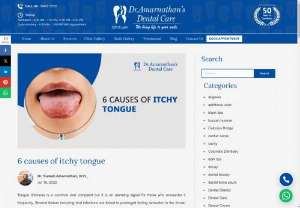 6 possible causes of itching on tongue - Itching on the tongue happens due to various reasons including allergies, injuries, diabetes, etc. Our dentists explained them in this blog post.