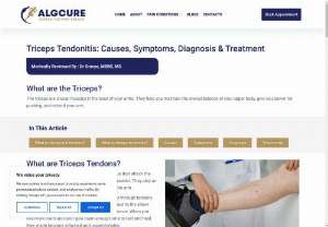 Triceps Tendonitis: Causes, Symptoms, Diagnosis &amp; Treatment - Explore Triceps Tendonitis causes (overuse from repetitive activities), and the symptoms, diagnosis, and treatment options to reduce pain in your elbow.