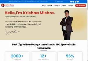 Best SEO Company in Noida - Welcome to the world of digital marketing excellence with Krishna Mishra, a seasoned professional with expertise in digital marketing and SEO strategies. With over 12 years of dedicated experience, Krishna has honed his skills to perfection; helping clients across various industries achieve remarkable success in the digital sphere. 