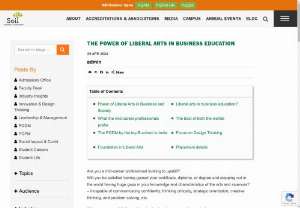 Power of Liberal Arts in Business Education: Unlocking Potential - The top B-school in India shares the power of liberal arts in business education, and what makes the PGDM program offered by SOIL, stand out? 