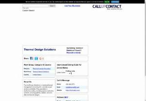 Thermal Design Solutions: Expert Thermal Management Consultants for Optimal Electronics Cooling - Thermal Design Solutions is a premier thermal management consultant, offers global expertise in electronics cooling. They specialize in passive and active cooling, thermal interface solutions, and liquid cooling, delivering optimal, reliable, and cost-effective thermal management for chip-level to large system designs.