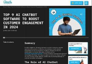 Top 9 AI Chatbot Software for Enhanced Customer Engagement in 2024 - Explore the top 9 AI chatbot software options for 2024 to boost customer engagement. Discover their features, benefits, and how they can revolutionize your customer service, streamline interactions, and enhance user satisfaction. 