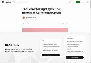 The Secret to Bright Eyes: The Benefits of Caffeine Eye Cream - The skin under the eyes is extremely thin and delicate, making it prone to showing signs of fatigue and aging. This is where caffeine eye cream steps in as a game-changer. When applied topically, caffeine penetrates the skin and enhances microcirculation. Improved blood flow helps in reducing the accumulation of fluid that causes puffiness and diminishes the appearance of dark circles. 