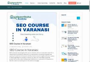 SEO course in Varanasi - Search Engine Optimization, commonly known as SEO, is an essential process for boosting your website&#039;s visibility in search results. Failure to implement SEO strategies can hinder your company&#039;s ability to reach your desired audience. By enrolling in an SEO course in Varanasi or attending a webinar, you can gain valuable knowledge on optimizing your website for search engines. SEO takes into account various factors, such as the demographics, interests, and location of...