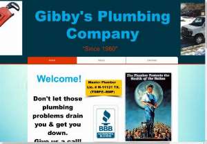 Gibby's Plumbing Co - Fast Response Plumbing repair & Drain cleaning service.