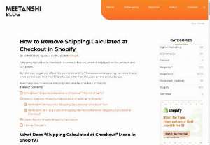 How to Remove &quot;Shipping Calculated at Checkout&quot; in Shopify - If you run a Shopify store, you may have noticed the message &quot;Shipping calculated at checkout&quot; displayed on your product pages. This message can sometimes confuse customers, making them unsure about the total cost of their purchase until they reach the checkout stage
