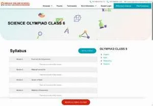 Screenshot of Science Olympiad Class 6