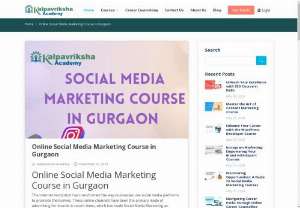 Social Media Marketing Training in Gurgaon -  Engaging with your followers through your content is also advantageous. Facebook, Instagram, LinkedIn, YouTube, and Twitter are effective platforms for marketing your business and connecting with your target audience. Nowadays, businesses of all kinds share their content on social media platforms to increase brand awareness and reach their target audience with their products and services. With the assistance of social media marketing training in Gurgaon, you can embark on a career in...