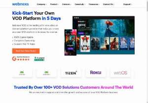 Webnexs - Video on demand platform solutions - Webnexs VOD is the leading all-in-one video on demand platform provider that helps you create your own VOD platform to increase 5x revenue