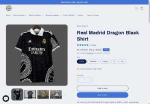 Real Madrid Dragon Black Shirt - Introducing the Real Madrid Dragon Special Edition shirt, exclusively available at Noor Sports in Pakistan. This unique jersey boasts meticulously embroidered logos, showcasing the iconic Real Madrid crest and sponsor details in exquisite detail. Crafted with precision, the dragon-inspired design adds a touch of mystique to the classic white shirt, making it a must-have for avid football enthusiasts. Limited in availability, this special edition shirt captures the essence of Real...