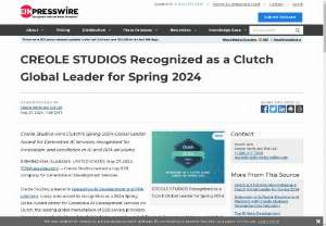 CREOLE STUDIOS Named Clutch Global Leader Spring 2024 - Discover how CREOLE STUDIOS has been recognized as a Clutch Global Leader for Spring 2024, highlighting their exceptional performance and industry expertise. Learn more about their achievements and what sets them apart in the tech industry. 