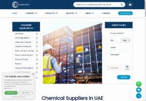 Top Chemical suppliers in UAE - We Offers a comprehensive portfolio of industrial chemicals, including raw materials for various industries such as coatings, construction, and plastics.