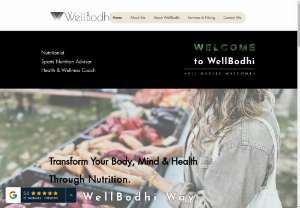 WellBodhi - we offer personalised nutrition coaching and consultations, grounded in science-based grassroots nutrition, with a holistic touch, designed to empower you to achieve your unique health &amp; nutrition goals and ultimately transform your life. WellBodhi specialises in weight loss, fat loss, body transformations, improved body composition, sports and performance nutrition, habit and mindset coaching, sustainable nutrition, macro balancing, meal plans and support plans tailored...