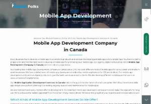 Mobile App Development Agency in Canada - A mobile app development company in Canada empowers startups and businesses to make applications for smartphones, tablets, and digital assistants. Digital Folks is the best mobile application development company in Canada that streamlines your application development journey. You can develop a powerful mobile application for your small or large business based on the preferences of your audience. You can get in touch with us now for any specific concern.