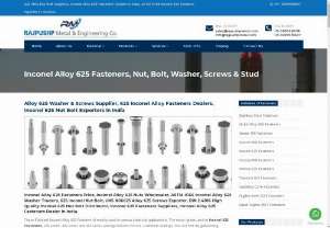 Inconel 625 Fasteners Manufacturer in India - We are manufacturer, supplier and exporter of high quality inconel 625 fasteners, nut, bolt, washer, screws, stud in Mumbai, alloy 625 industrial fasteners in India.