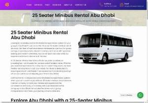 25 Seater Minibus Rental Abu Dhabi - Looking for a reliable and comfortable transportation option for your group in Abu Dhabi? Look no further than our 25 seater minibus rental services. Our fleet of well-maintained minibuses are perfect for group outings, corporate events, airport transfers, and more. With spacious seating and modern amenities, you can sit back and relax while our experienced drivers take care of the rest.