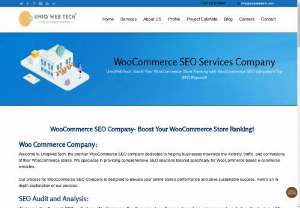 WooCommerce SEO Company- Boost Your WooCommerce Store Ranking!  - Uniqwebtech is the Digital Marketing company with Top SEO experts! Our WooCommerce SEO company dedicated to helping businesses maximize the visibility, traffic, and conversions of their WooCommerce stores. We specialize in providing comprehensive SEO solutions tailored specifically for WooCommerce-based e-commerce websites. 