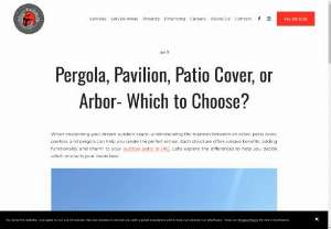 Pergola, Pavilion, Patio Cover, or Arbor- Which to Choose? - Transform your outdoor patio in OKC with the perfect cover. Explore the differences between pergolas, pavilions, and arbors to create your ideal outdoor space.