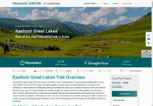 Kashmir Great Lakes Trek | Trekking with Himalaya Shelter - Experience the breathtaking beauty of the Himalayas with the Kashmir Great Lakes Trek! This exhilarating trek takes you through the stunning landscapes of Kashmir, where pristine lakes mirror the towering peaks and lush meadows stretch as far as the eye can see. Ideal for adventure enthusiasts and nature lovers, this trek offers a perfect blend of challenging trails and mesmerizing scenery.  Book your spot now with Himalaya Shelter and embrace the magic of the Himalayas!