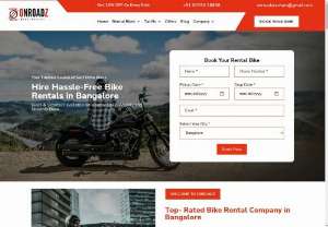 Hire Best Bikes for Rental in Bangalore - Onroadz Bike Rental is the top bike rental service provider in Bangalore and offers high-quality self drive bikes for rent. If you are looking for a motorcycle rental in Bangalore, then Onroadz is the safe and secure option to make your trip memorable. We provide bikes on rent for a daily, weekly, and monthly basis at an affordable price. We have a wide range of bike collections, like Yamaha R15 V3, Bajaj Pulsar NS 160, Royal Enfield Classic 350, Activa, Dio, Ntorq, Fascino, etc. Book Now!