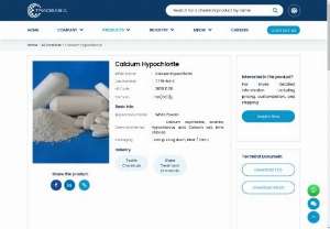 Calcium Hypochlorite Supplier - Tradeasia - Discover reliable calcium hypochlorite supply with Chemtrade Asia. As a leading supplier, we offer high-quality calcium hypochlorite for water treatment and industrial applications.