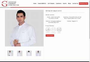 Manufacturer &amp; Supplier of White Jim Beam Embroidered Personalized Shirts for Business Ggrace. - Get white jim beam satin finish 100% cotton embroidered personalized shirts for business from ggrace, one of the top rated manufacturer of customized clothing in Delhi, India. Promote your brand by having customized corporate white shirts from the top supplier of promotional shirts for businesses or companies ggrace. 