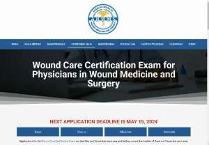 Wound Care Certification Exam for Physicians in Wound Medicine and Surgery - The Wound Care Certification Exam is a secure and verified exam that contains 200 multiple-choice questions covering advanced wound care concepts.  It&rsquo;s a 3.5-hour, computer-based exam with no breaks allowed. Every question is carefully put together to assess your complete understanding of wound science, treatment methods, patient risk factors, and much more. In simple words, you need to thoroughly prepare for this exam  The exam takes place only at approved testing locations...