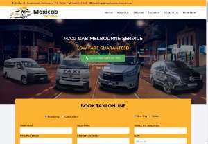 Maxi Taxi Melbourne - Maxi cab service company discusses booking a maxi cab online or by phone. The company offers airport transfers and transportation around Melbourne. Their cabs are disinfected before every trip. Maxi cabs can seat up to 11 passengers. The company prides itself on its punctuality, cleanliness, and safety