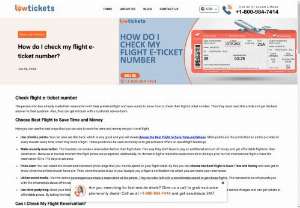 How do I check my flight e-ticket number? - Keep the following scenario in mind: What is the flight number on my electronic ticket? These types of questions are appropriate. We have a vision. It can be accessed through the Airplane app or website. When you enter your booking information your flight information and e-ticket number will be displayed. You will need to be able to monitor and access your takeoff data from any computer or mobile device. Whether you&#039;re at home or in a hurry, it&#039;s easy to find the...