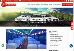 40 Seater Large Bus Bus Hire In Delhi - 21 27 35 40 45 49  Seater Bus AC On Rent - We provide 40 Seat Passanger + 1 Driver+ 1 Helper. luxurious Coach outstation Trip, Friends,Family,Colleague&#039;s,Office visit,affordable price.