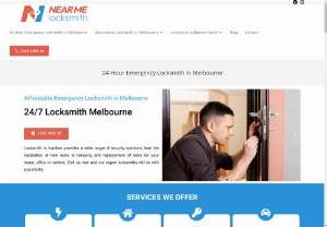 Locksmith Near Me - Locksmith Near Me Melbourne provides fast, reliable, and professional locksmith services for residential, commercial, and automotive needs. Our expert team offers emergency lockout assistance, key cutting, lock repairs, and security upgrades. Serving all Melbourne areas, we ensure prompt and efficient solutions to keep your property secure. Visit our website to learn more about our services, read customer reviews, and contact us for 24/7 locksmith assistance.