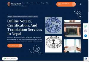 Notary Nepal - Online Notary in Nepal - We provide efficient online Notary, certification, and translation services in Nepal. Our team ensures personalized solutions for your document needs, trusted by clients for reliability and professionalism.  