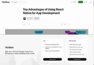 Screenshot of Top Advantages of Using React Native for App Development