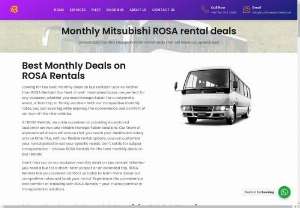 Monthly Mitsubishi ROSA rental deals - Unbeatable monthly Mitsubishi ROSA rental deals that will leave you speechless!