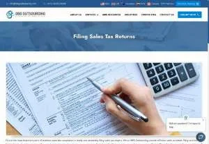 Screenshot of Filing Sales Tax Returns
