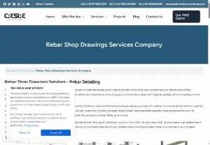 Screenshot of Rebar Shop Drawing Services by Cresire Consultants