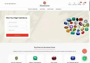 Screenshot of Buy Natural Gemstones Online at Elora Gems